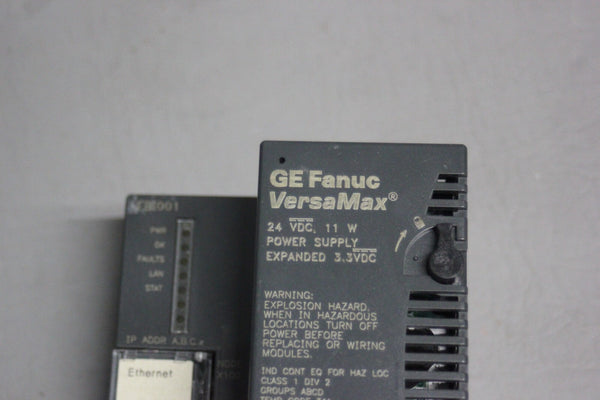 GE FANUC VERSAMAX ETHERNET PLC MODULE WITH POWER IC200EBI001-DE IC200PWR0