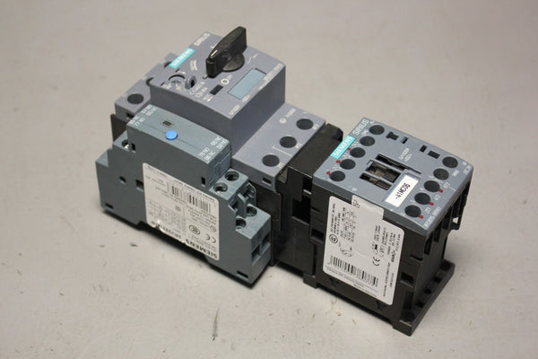 SIEMENS SIRIUS CIRCUIT BREAKER WITH MODULES 3RV2921-1M 3RT2015-1BB41
