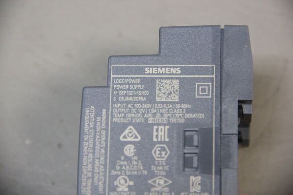 UNUSED SIEMENS LOGO! POWER SUPPLY 6EP1321-1SH03