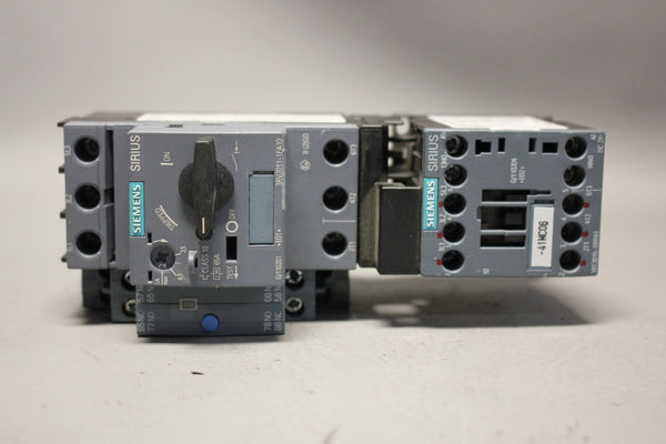 SIEMENS SIRIUS CIRCUIT BREAKER WITH MODULES 3RV2921-1M 3RT2015-1BB41