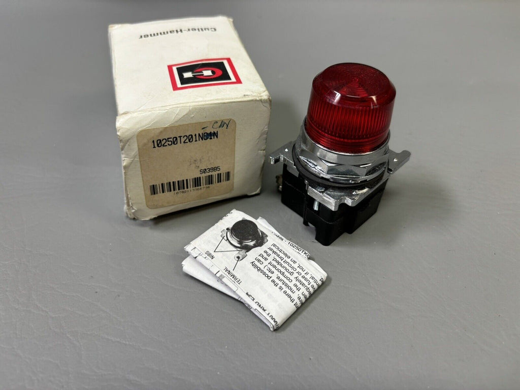 Cutler Hammer 10250T/91000T/E34 Illuminated Pushbutton Switch Red 120VAC