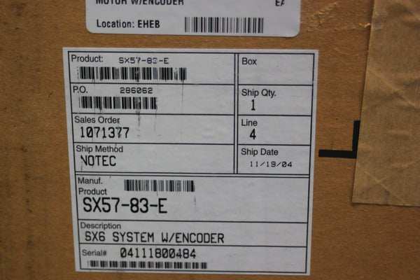 NEW PARKER COMPUMOTOR SX6 MICROSTEP DRIVE/INDEXER WITH MOTOR SX57-83-EL