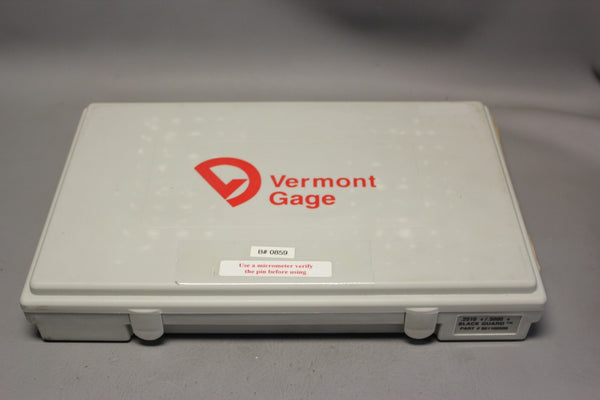 VERMONT GAGE BLACK GUARD PIN GAGE SET  901100500