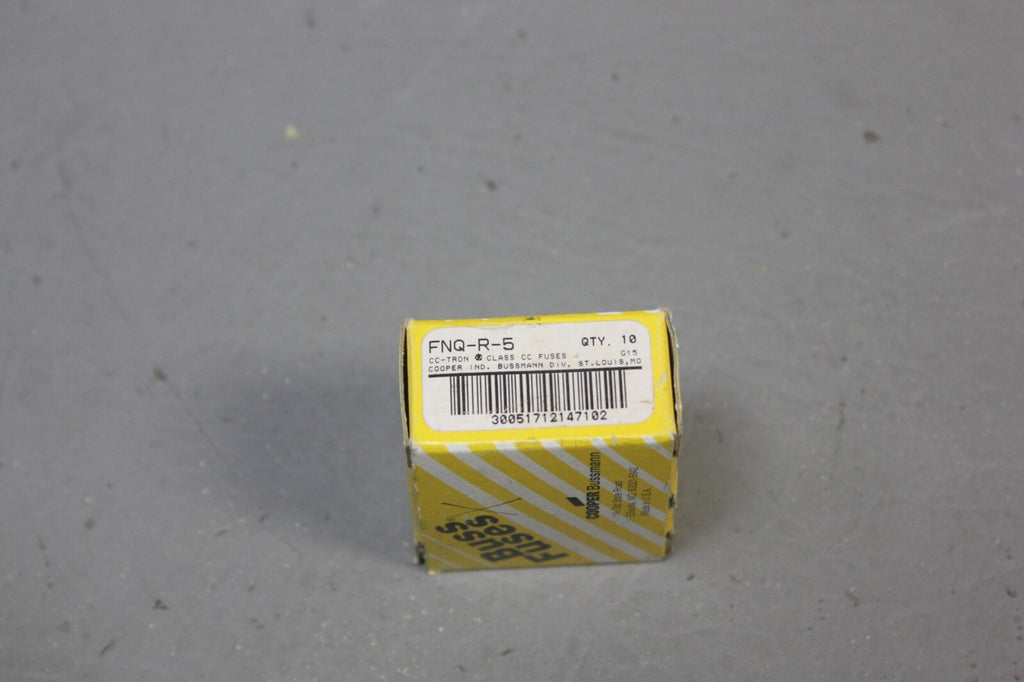 1 BOX OF 10 NEW BUSSMANN BUSS FNQ-R-5 FUSES