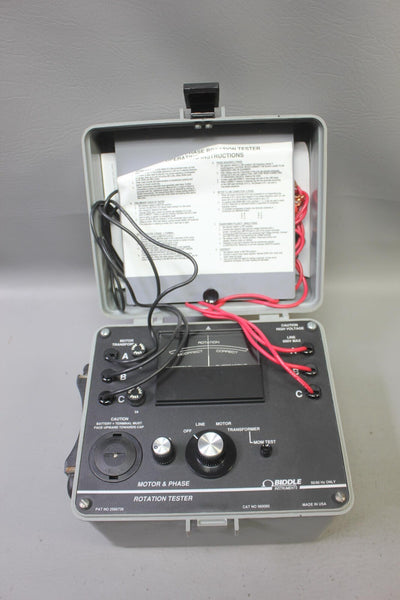 BIDDLE MOTOR & PHASE ROTATION TESTER 560060