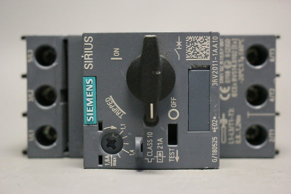 SIEMENS MOTOR PROTECTOR/STARTER 3RV2011-1AA10 SEE DESCRIPTION