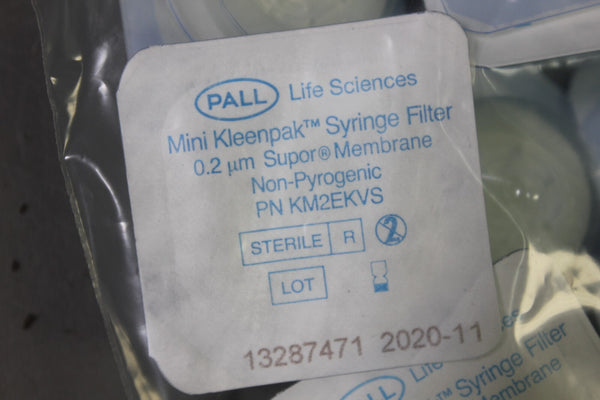 PALL MINI KLEENPAK SYRINGE FILTER 0.2 UM SUPOR MEMBRANE KM2EKVS 15 QTY