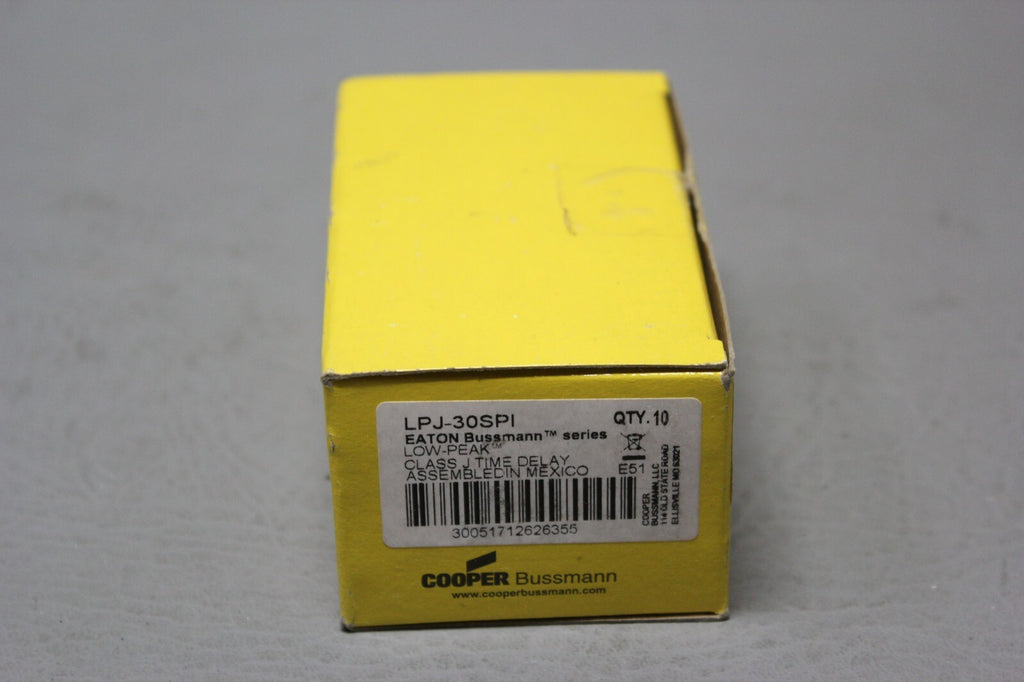 10 NEW EATON BUSSMANN LOW PEAK CLASS J TIME DELAY FUSES LPJ-30SPI