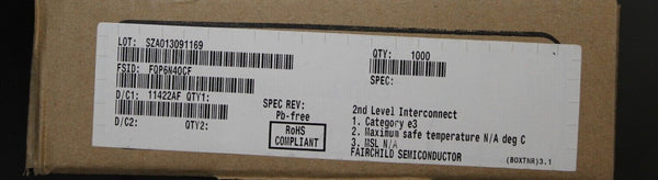 1000 NEW FAIRCHILD POWER MOSFET CIRCUIT IC'S FACTORY SEALED BOX FQP6N40CF