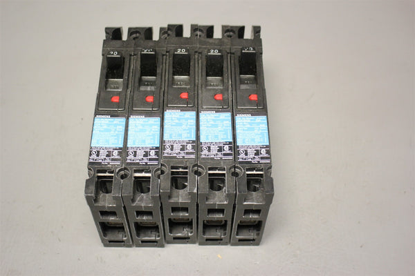 Lot of 5 Unused SIEMENS 20A MOLDED CASE CIRCUIT BREAKER ED41B020