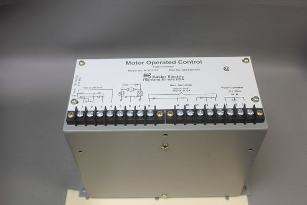 NEW BASLER ELECTRIC MOTOR OPERATED CONTROL POTENTIOMETER  MOC2102 9072300100
