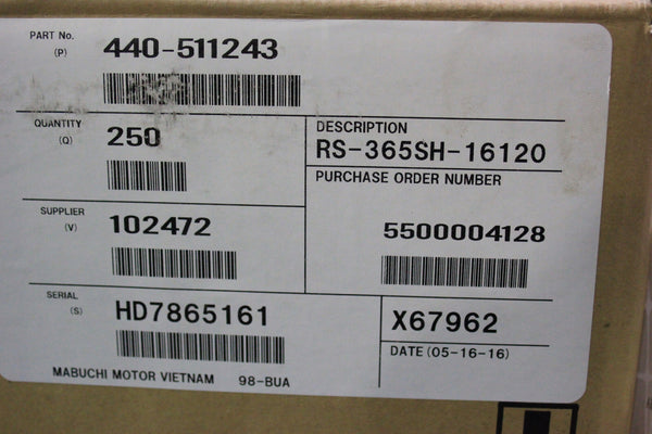 LOT OF 50 NEW MABUCHI MOTORS RS-365SH-16120