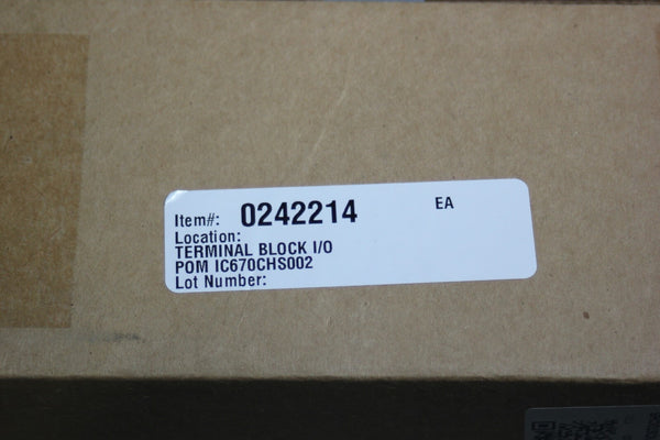 NEW GE FANUC PLC MODULE IC670CHS002E IC670CHS002