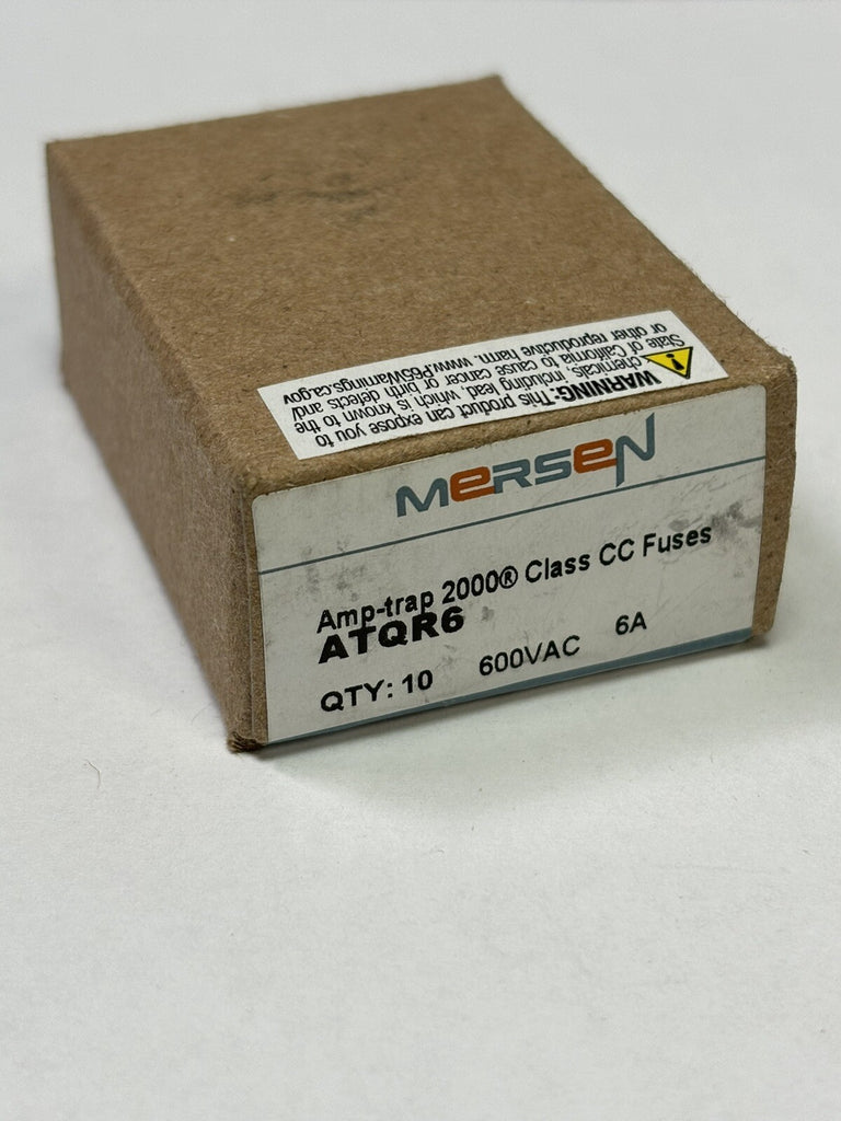 10- Mersen Ferraz Shawmut ATQR6 6A 600V TIME DELAY Fuse Class CC