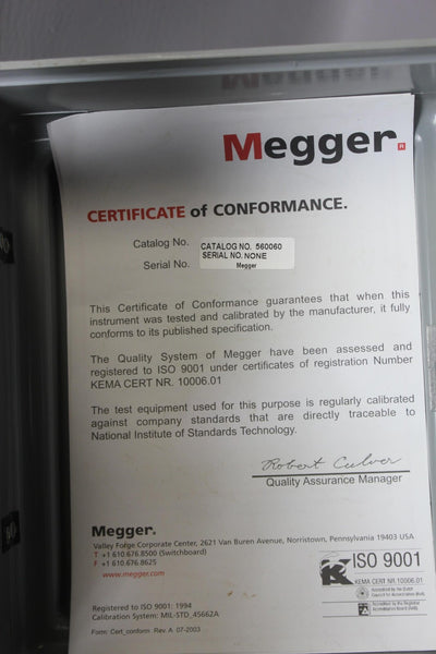 BIDDLE MOTOR & PHASE ROTATION TESTER 560060