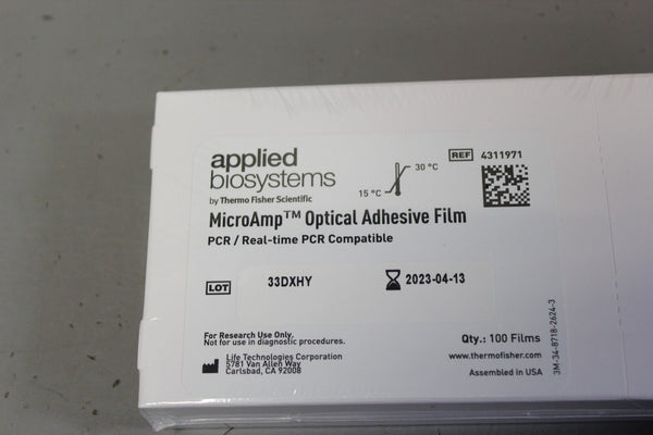 100 NEW APPLIED BIOSYSTEMS MICROAMP OPTICAL ADHESIVE FILM 4311971