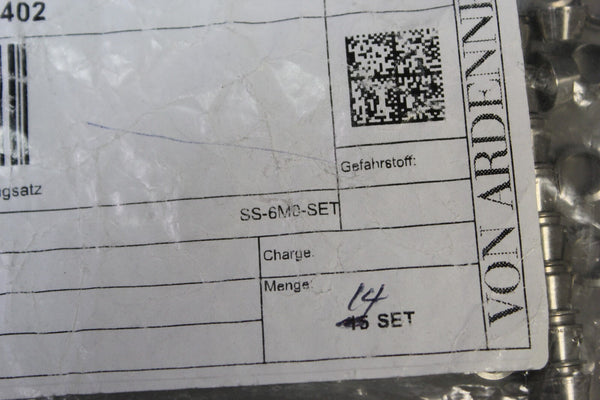 14 NEW SWAGELOK STAINLESS STEEL FERRULE SETS SS-6M0-SET