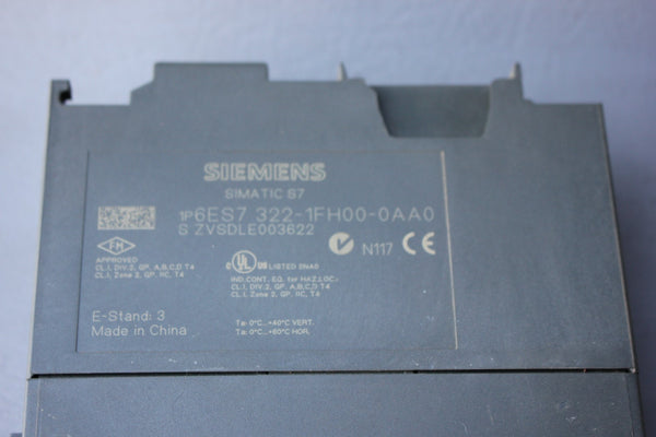 SIEMENS 6ES7 322-1FH00-0AA0 INPUT MODULE TERMINAL BLOCK