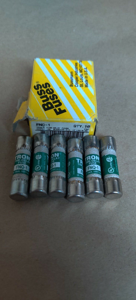 BUSS tron time delay fuse FNQ-1 Lot of 6