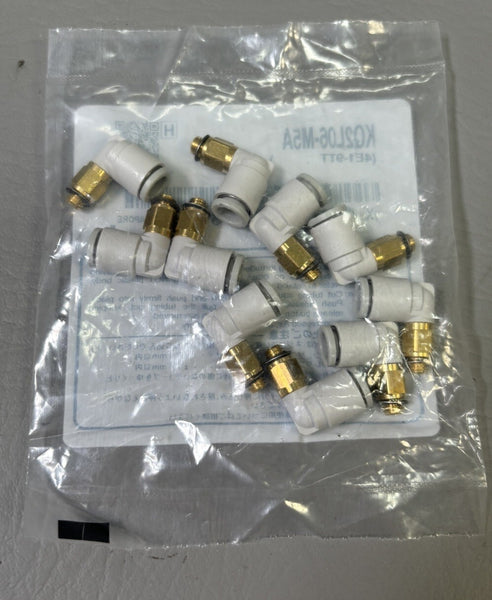 10- NEW SMC Pneumatic Elbow KQ2L06-M5A Adapter Male