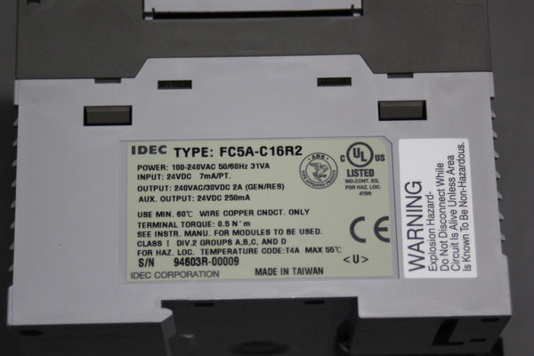NEW IDEC PLC MODULE FC5A-C16R2