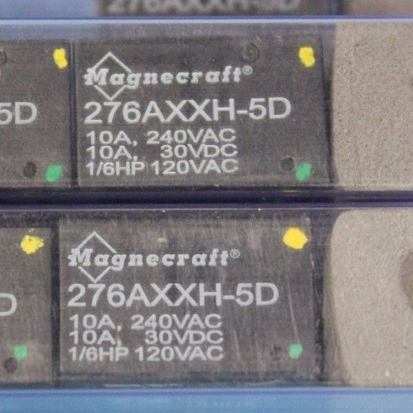 1 Magnecraft 276AXXH-5D General Purpose Relay Low Profile PCB Mnt SPST-NO, 10 A
