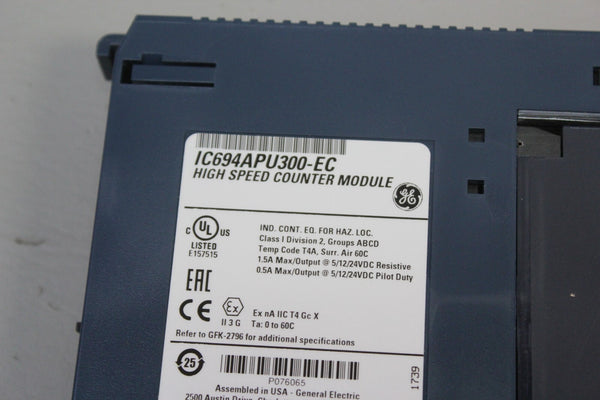 GE HIGH SPEED COUNTER PLC MODULE IC694APU300-EC