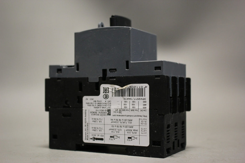 SIEMENS MOTOR PROTECTOR/STARTER 3RV2011-1AA10 SEE DESCRIPTION