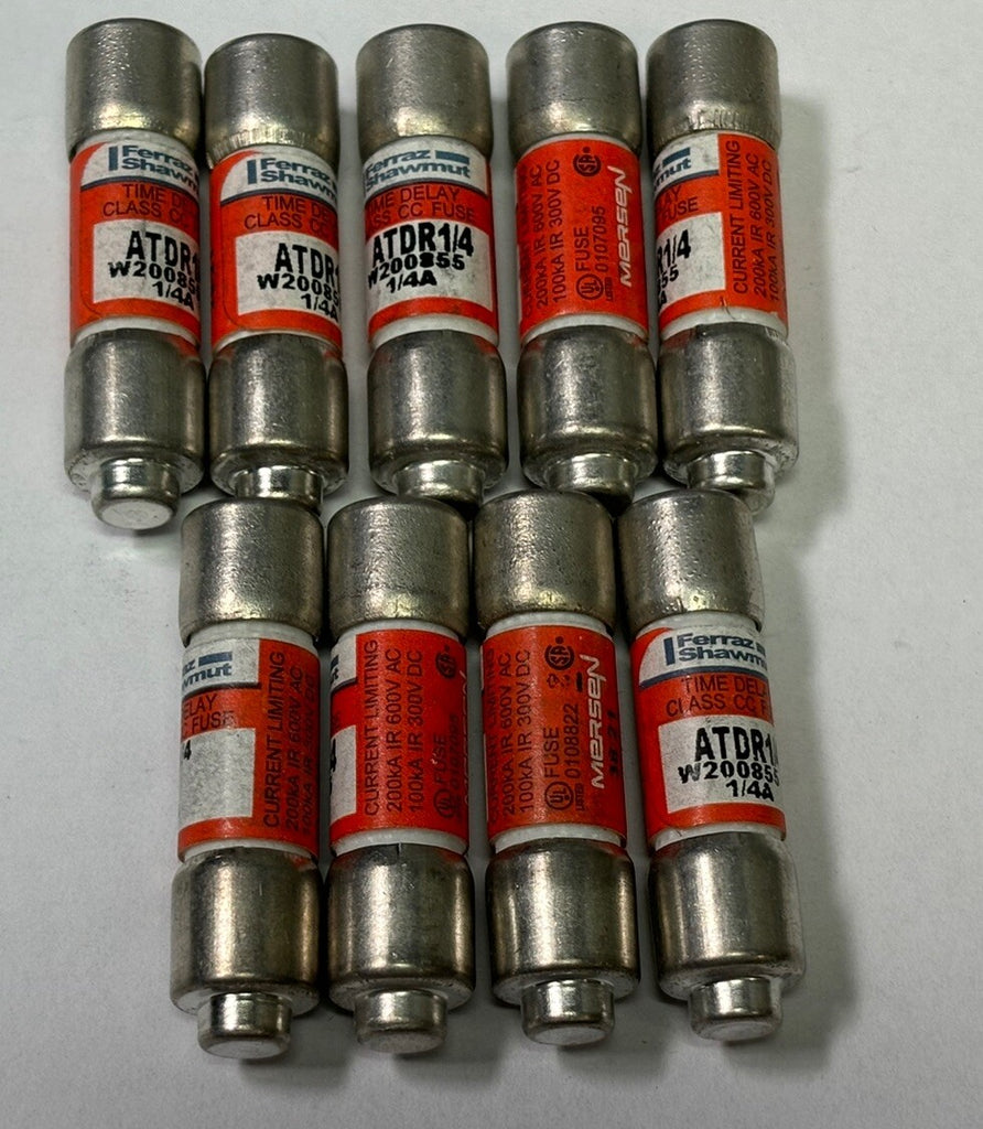 9- Mersen Ferraz Shawmut ATMR1/4 1/4A 600V TIME DELAY Fuse Class CC