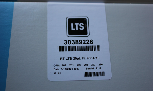 NEW CASE 10 RACKS (960 TIPS) RAININ BIOCLEAN ULTRA 20 uL PIPETTE TIPS 30389226