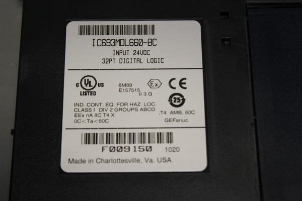 GE 	32PT DIGITAL LOGIC PLC MODULE IC693MDL660-BC