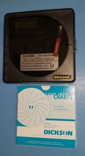 Dickson 4" Portable Temperature Chart Recorder Plotter SL4350 + Charts
