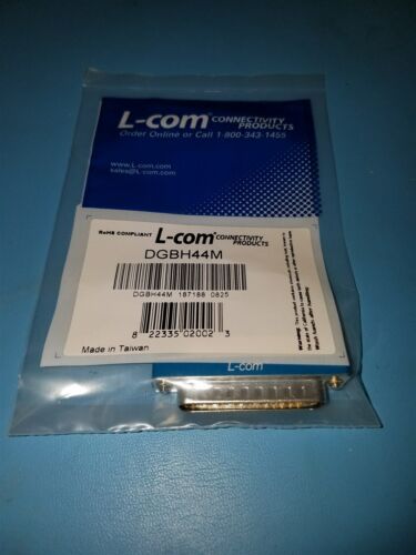 L-COM DGBH44M SLIMLINE HD44 GENDER CHANGER MALE/MALE COUPLER CONNECTOR