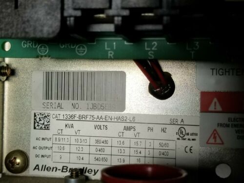 Allen Bradley Sensorless Vector AC Drive 1336 Plus II 1336F-BRF75-AA-EN-HAS2-L6