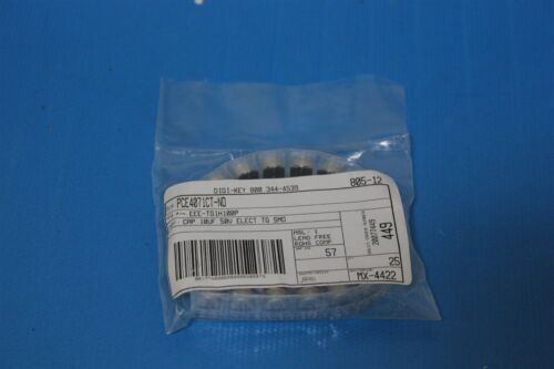(25) PANASONIC CAPACITORS 10uF 20% SURFACE MOUNT ALUMINUM 50V