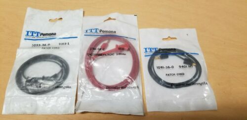 3 New Pomona Patch Cord Banana/Mini Grabber 1081 3784 5053