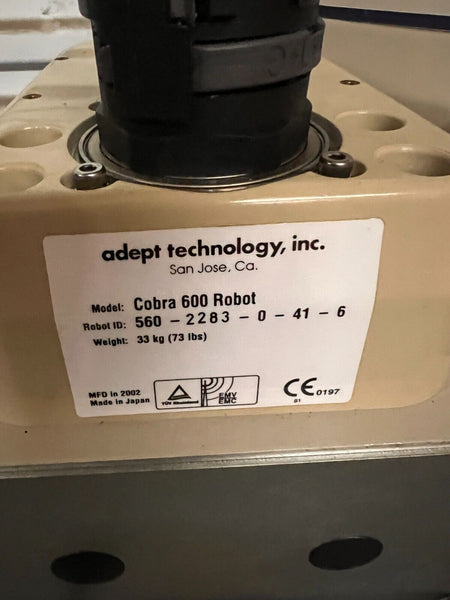 ADEPT TECHNOLOGY COBRA 600 ROBOT