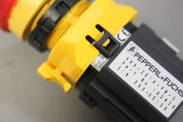 PEPPERL FUCHS  TWIST TO RELEASE EMERGENCY STOP ILLUMINATED PUSHBUTTON SWITCH