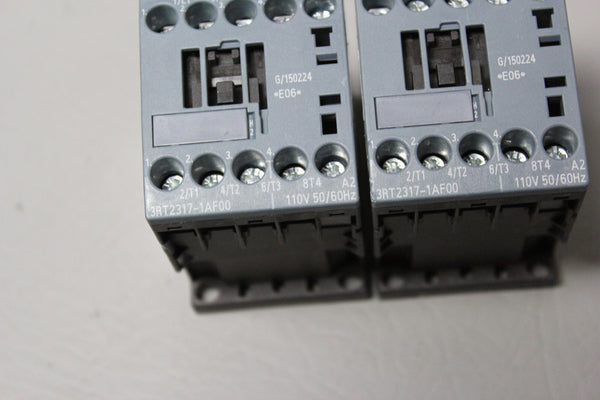 LOT OF 2 SIEMENS CONTACTORS  3RT2317-1AF00