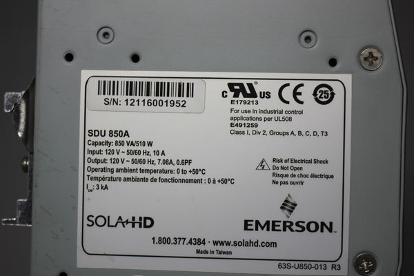 SOLA INDUSTRIAL UPS  SDU 850A