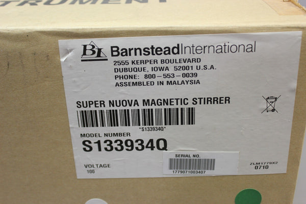 NEW BARNSTEAD SUPER NUOVA MAGNETIC STIRRER S133934Q S133934