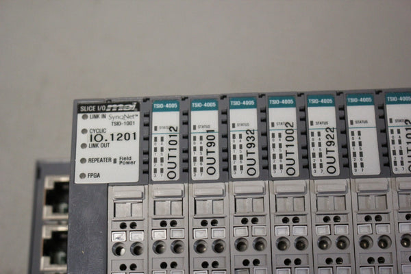 DANAHER SYQNET I/O RACK WITH 12 MODULES (1) TSIO-1001 (11) TSIO-4005