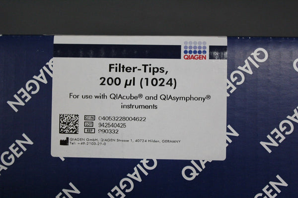 NEW BOX OF QIAGEN FILTER TIPS 200ul (1024) 990332