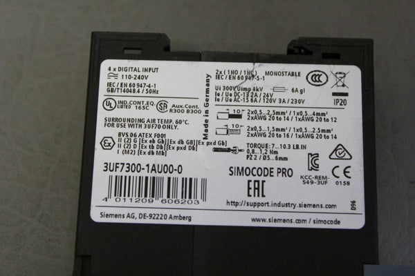 SIEMENS 3UF7300-1AU00-0  DIGITAL INPUT MODULE
