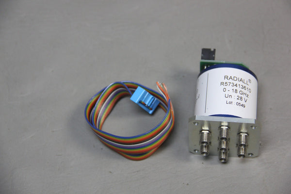 RADIAL RF MICROWAVE COAXIAL SWITCH R573413610 0-18GHZ 28V