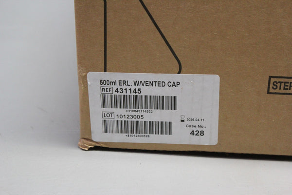 NEW BOX 25 NEW CORNING 500mL ERLENMEYER FLASKS 431145