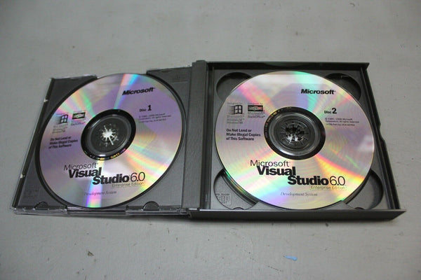 MS MICROSOFT VISUAL STUDIO 6.0 ENTERPRISE EDITION W/ VISUAL J++ 4 DISCS + KEY