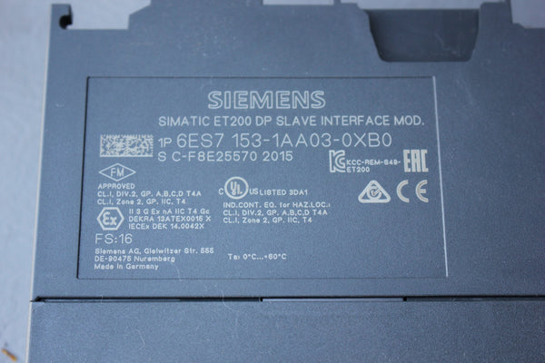 SIEMENS 6ES7 153-1AA03-0XB0 INTERFACE MODULE