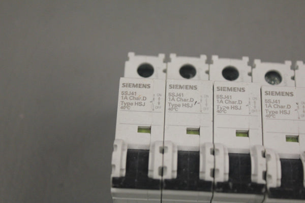 LOT OF 5 SIEMENS MINIATURE CIRCUIT BREAKER 5SJ4101-8HG40