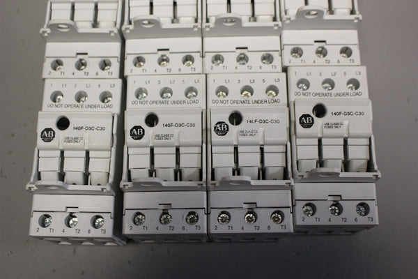 LOT OF 8 ALLEN BRADLEY FUSE HOLDERS  140F-D3C-C30